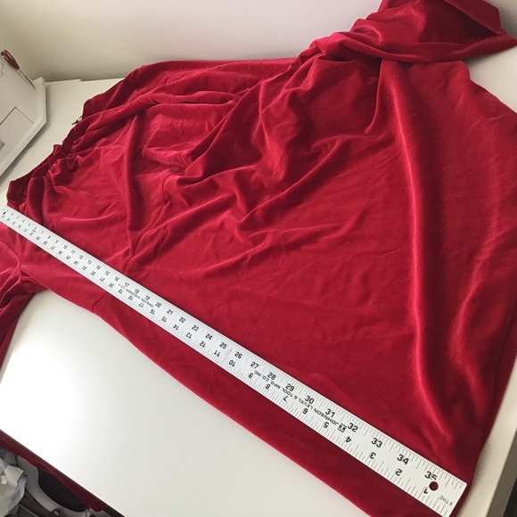 Dress Large Red Poinsettia, Velvet Stretch NWT - Picture 8 of 10